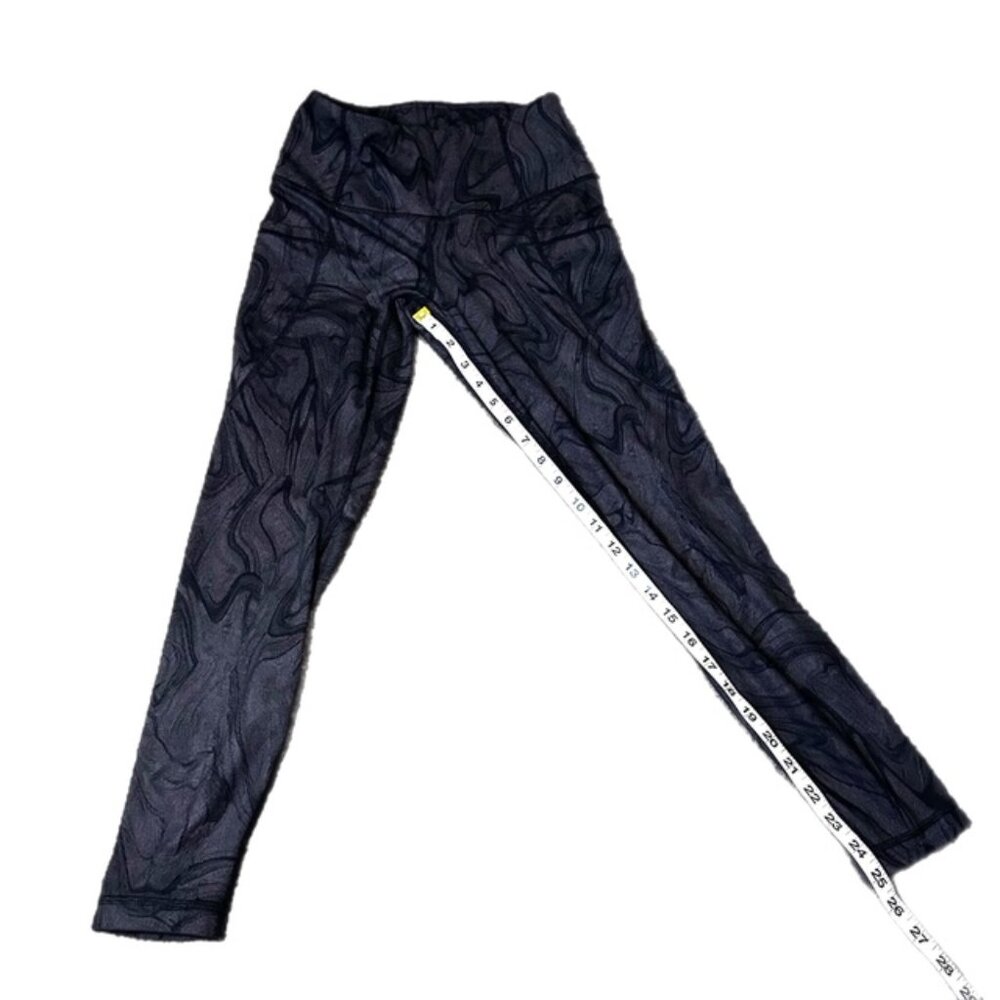 Active Life 90 Degree by Reflex Leggings Marble Black Brown Size S - Picture 4 of 5